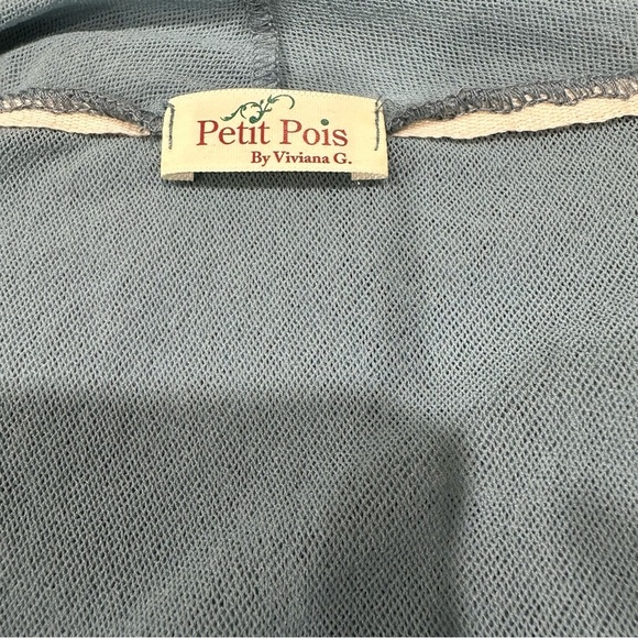 Petit Pois By Viviana G. Sheer Duster Medium Light Blue Fairycore Coquette READ - Picture 2 of 9